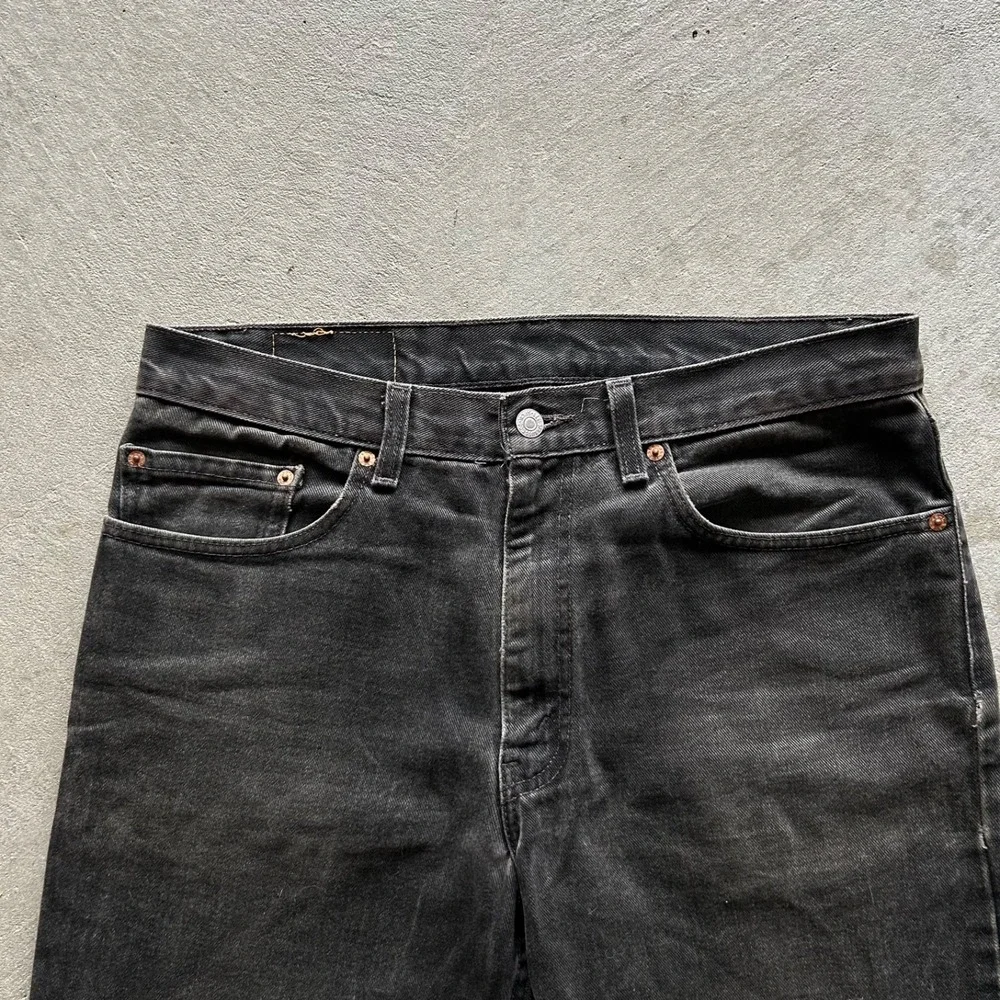 Vintage 90s Levis 550 Jeans Size 34x34 Black Dark Wash Denim Relaxed Straight‎